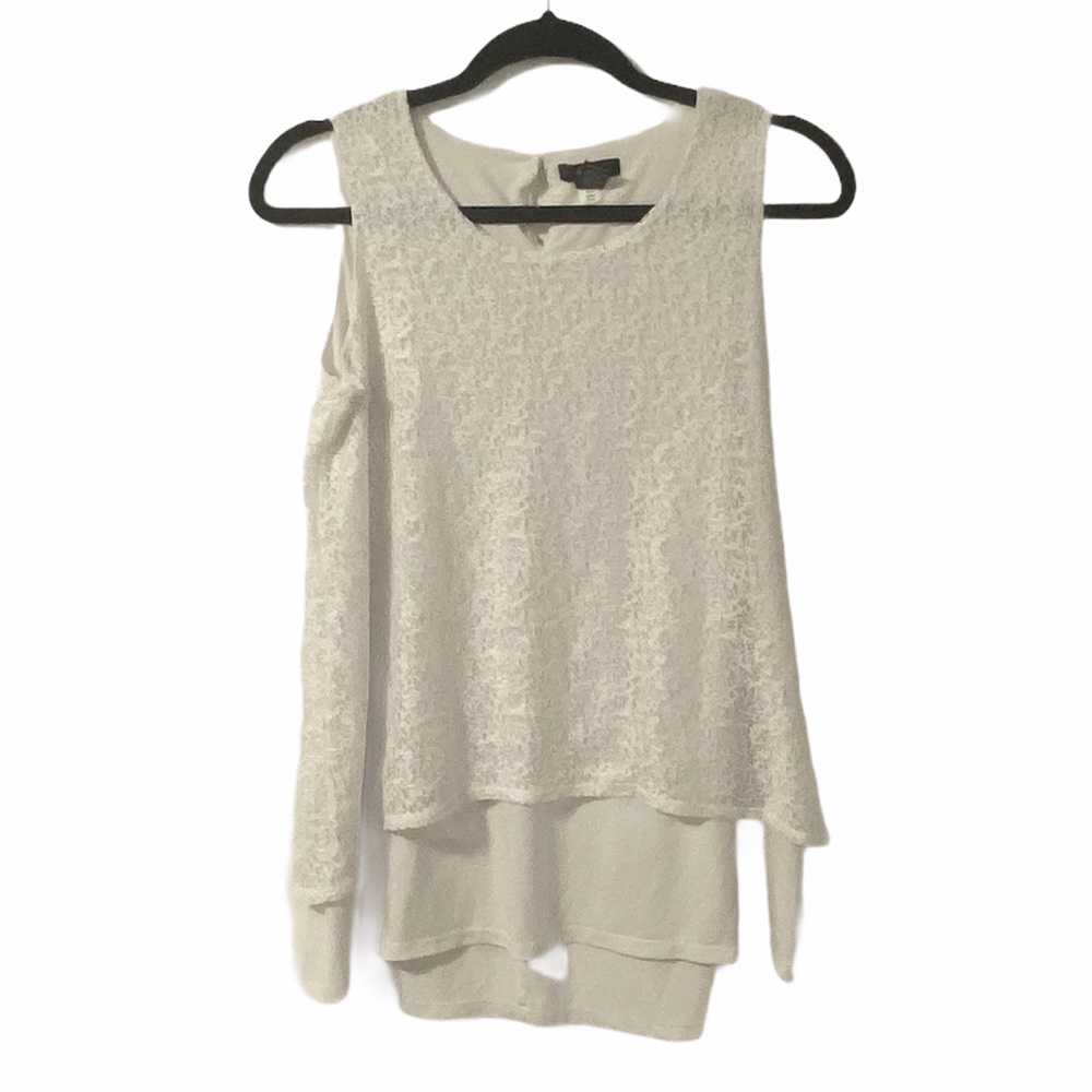 Alfani White Flowy Dressy Tank Blouse | Size XS